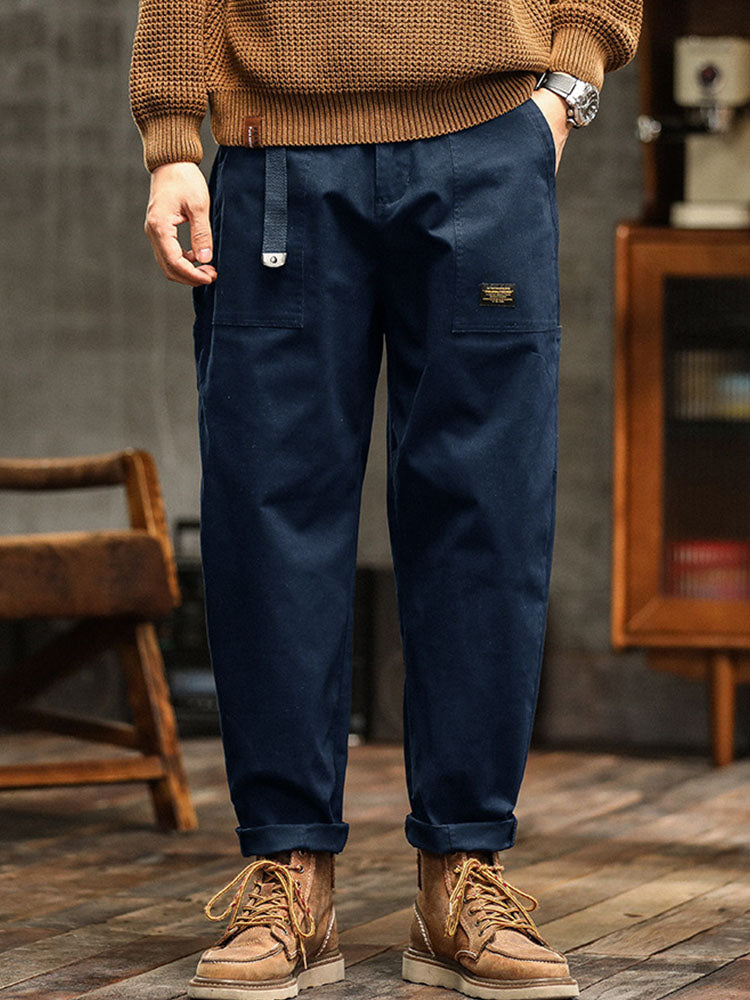 Men’s Cotton Stretch Utility Pants with Cargo Pockets