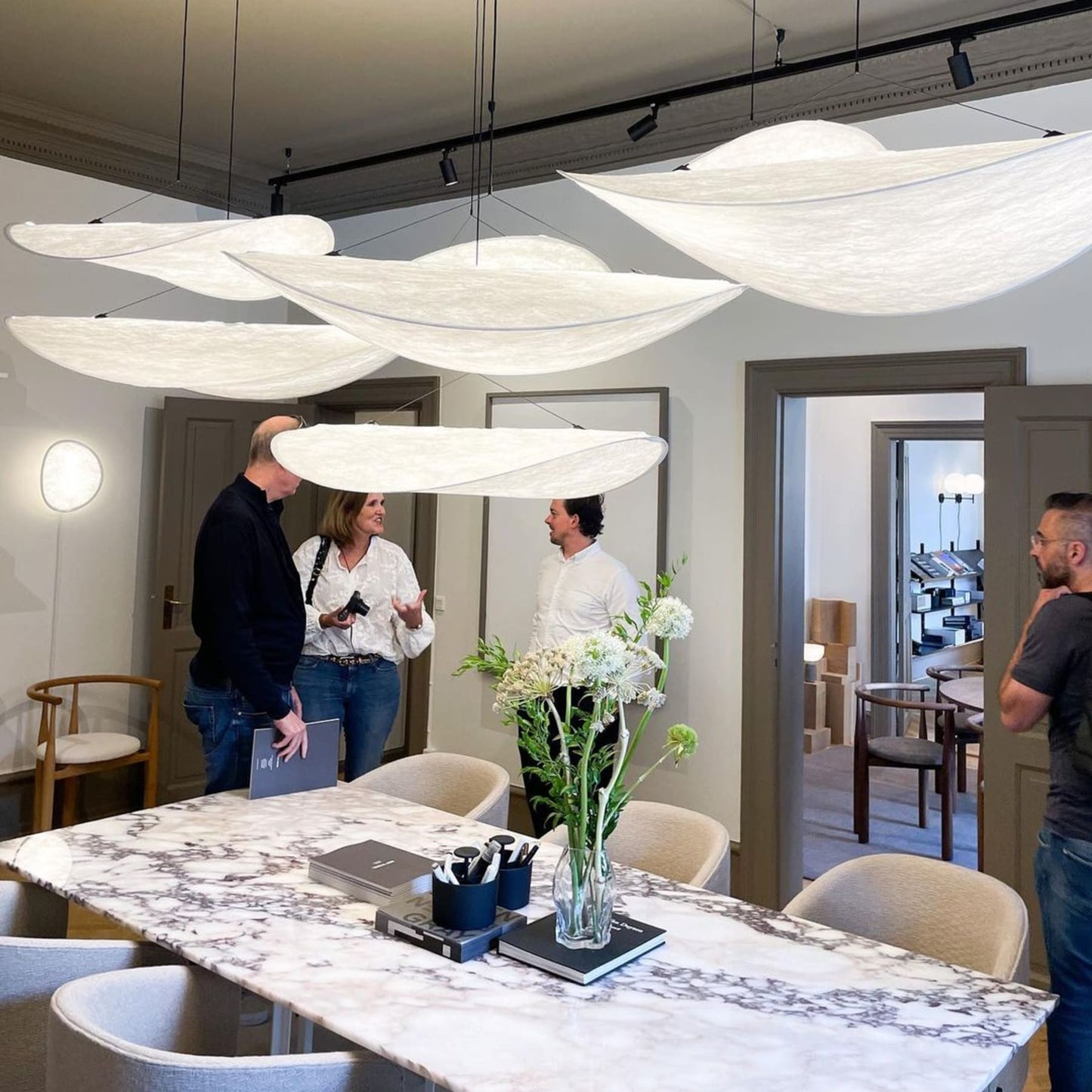 Modern Fabric LED Pendant Light