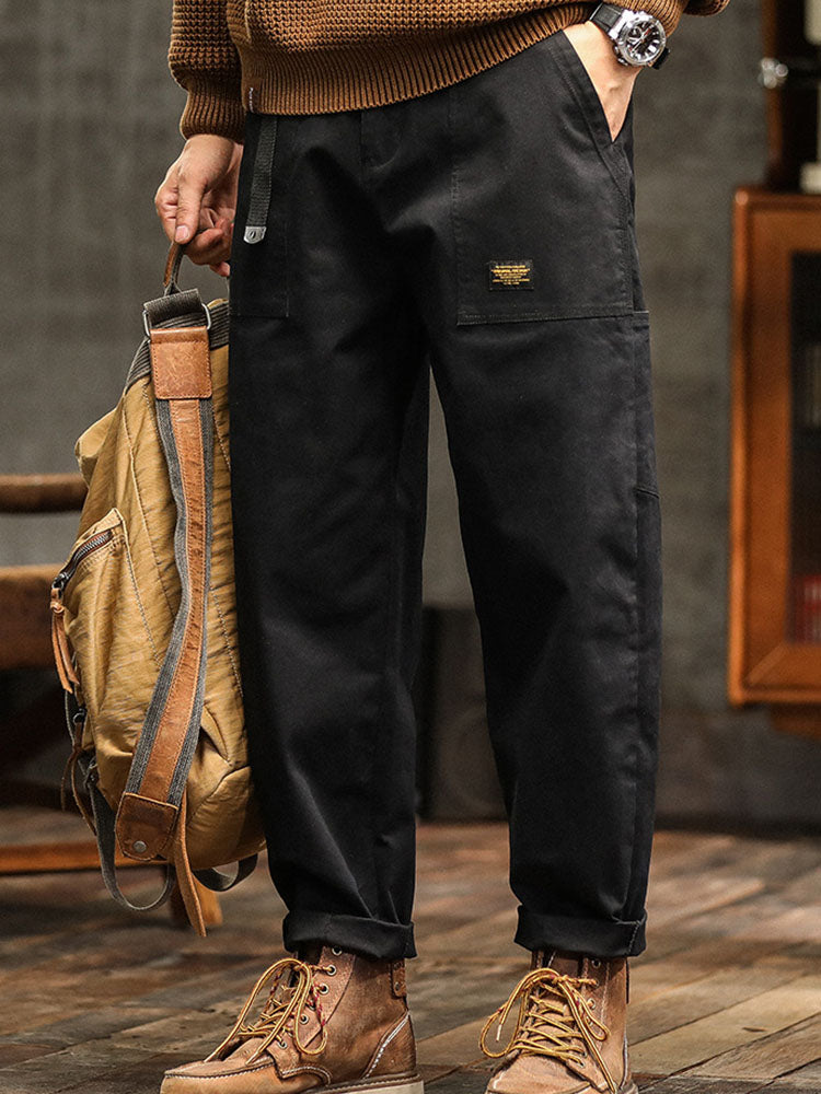 Men’s Cotton Stretch Utility Pants with Cargo Pockets