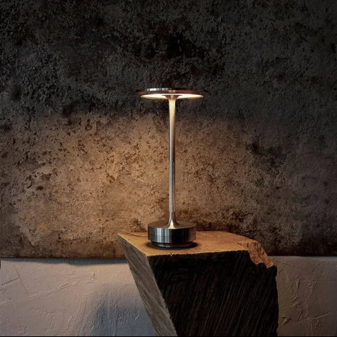 Rechargeable Brass Table Lamp – Modern Wireless LED Accent Light