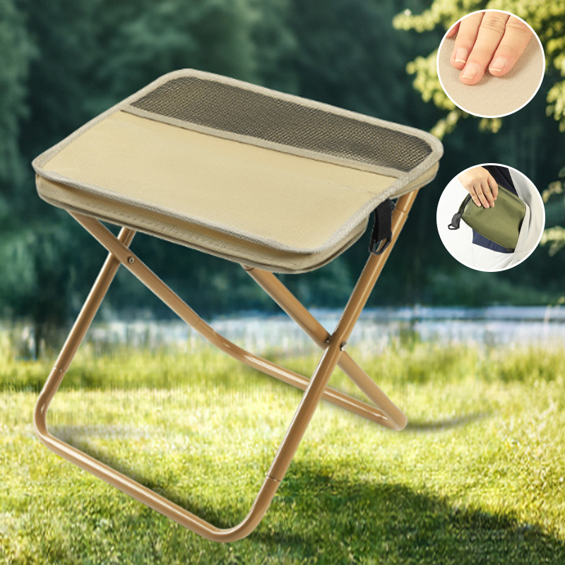 Foldable Camping Backpack Stool - Portable Heavy Duty Fishing Chair