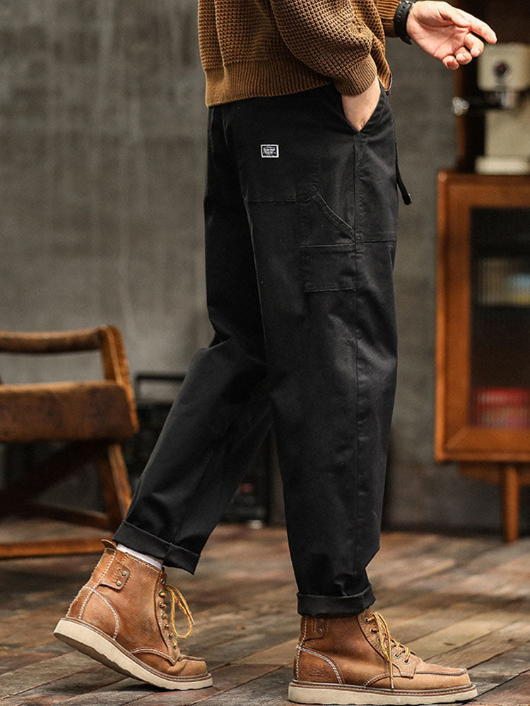 Men’s Cotton Stretch Utility Pants with Cargo Pockets