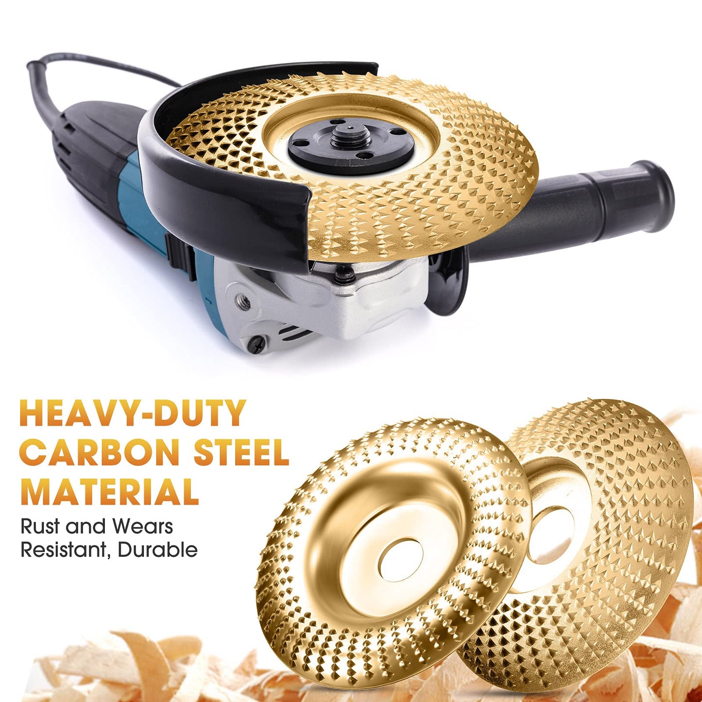3pc Tungsten Carbide Grinding Disc - 4 inch Wood Carving Wheel