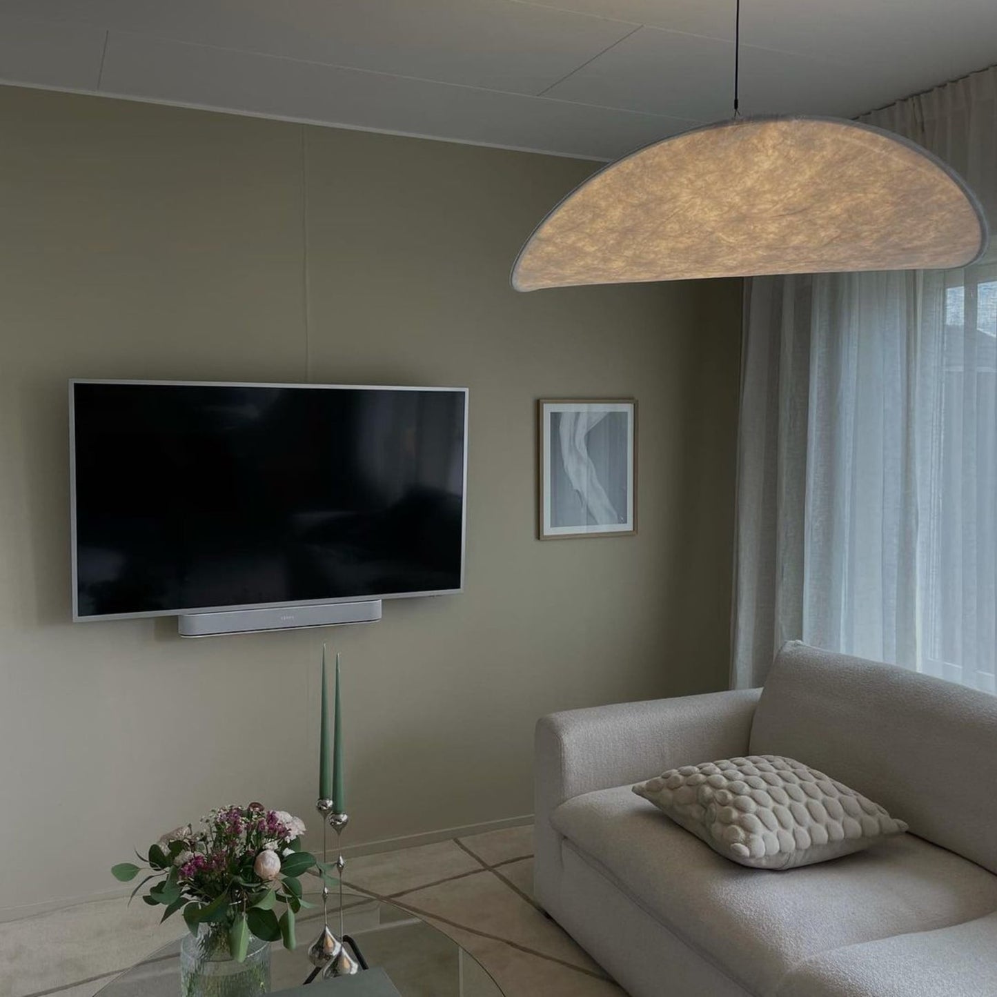 Modern Fabric LED Pendant Light