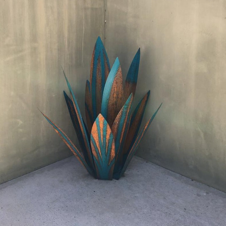 Metal Agave Plant Yard Art Weather Resistant Succulent Sculpture