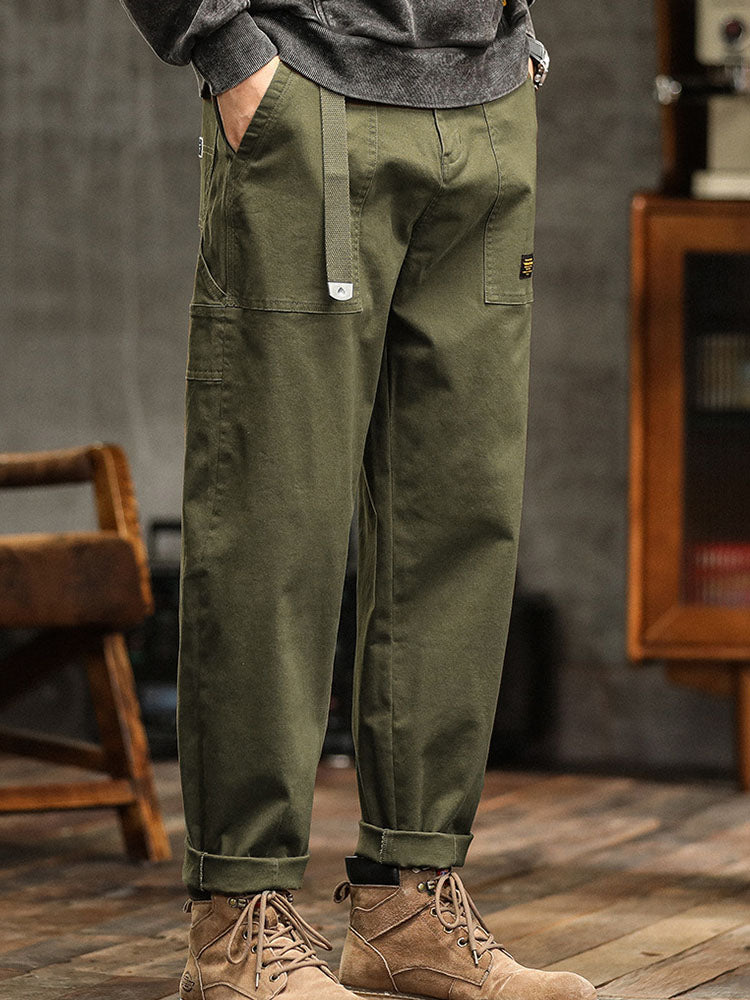 Men’s Cotton Stretch Utility Pants with Cargo Pockets