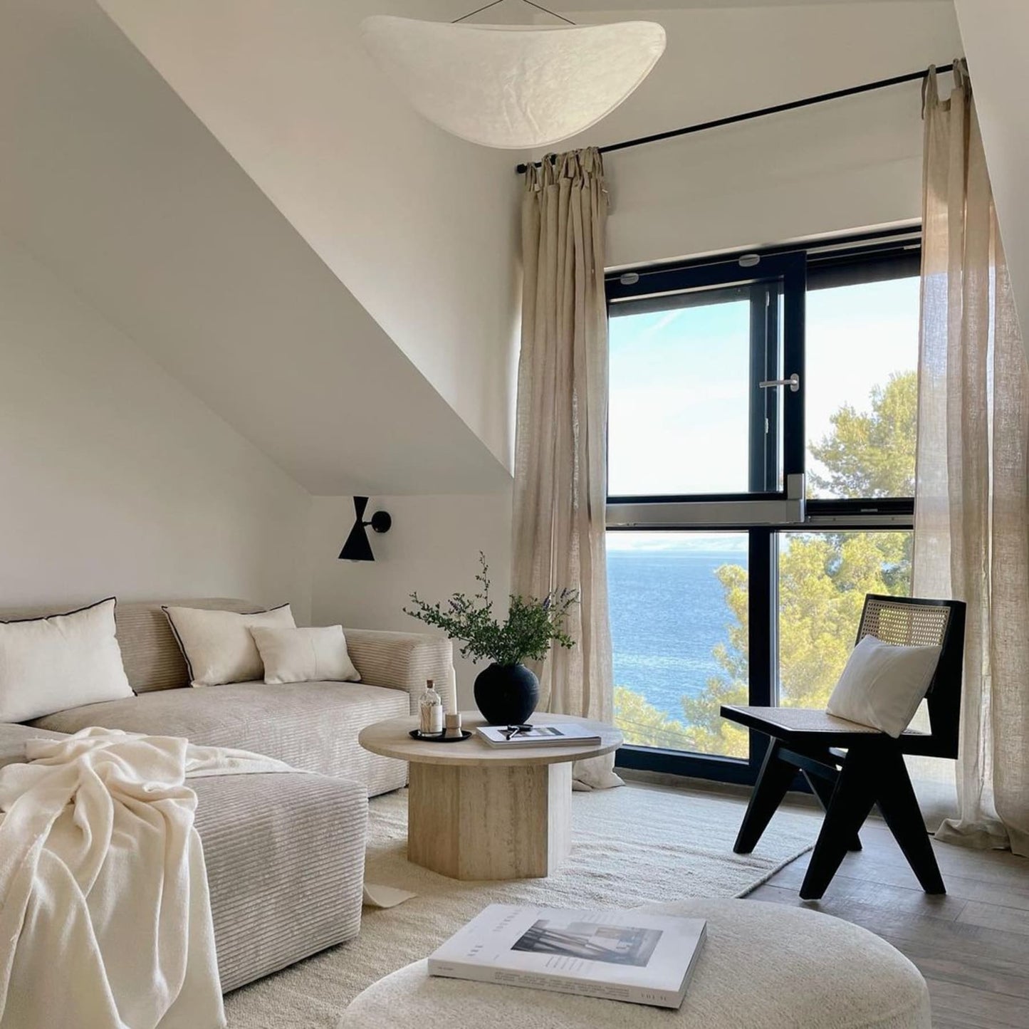 Modern Fabric LED Pendant Light