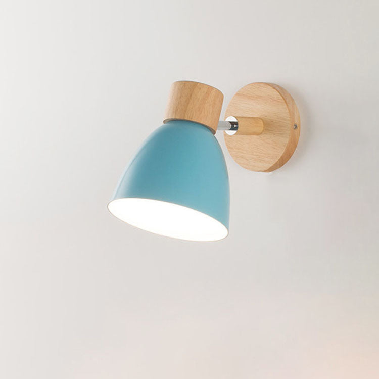 Wooden Cone Wall Sconce – Modern Minimalist LED Wall Light