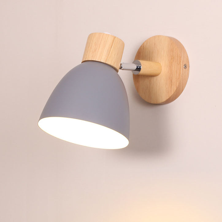 Wooden Cone Wall Sconce – Modern Minimalist LED Wall Light