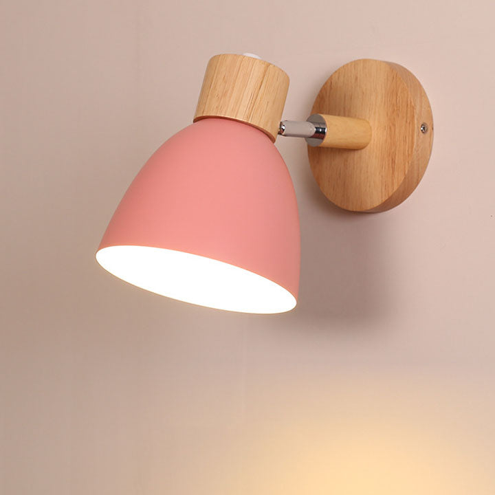 Wooden Cone Wall Sconce – Modern Minimalist LED Wall Light