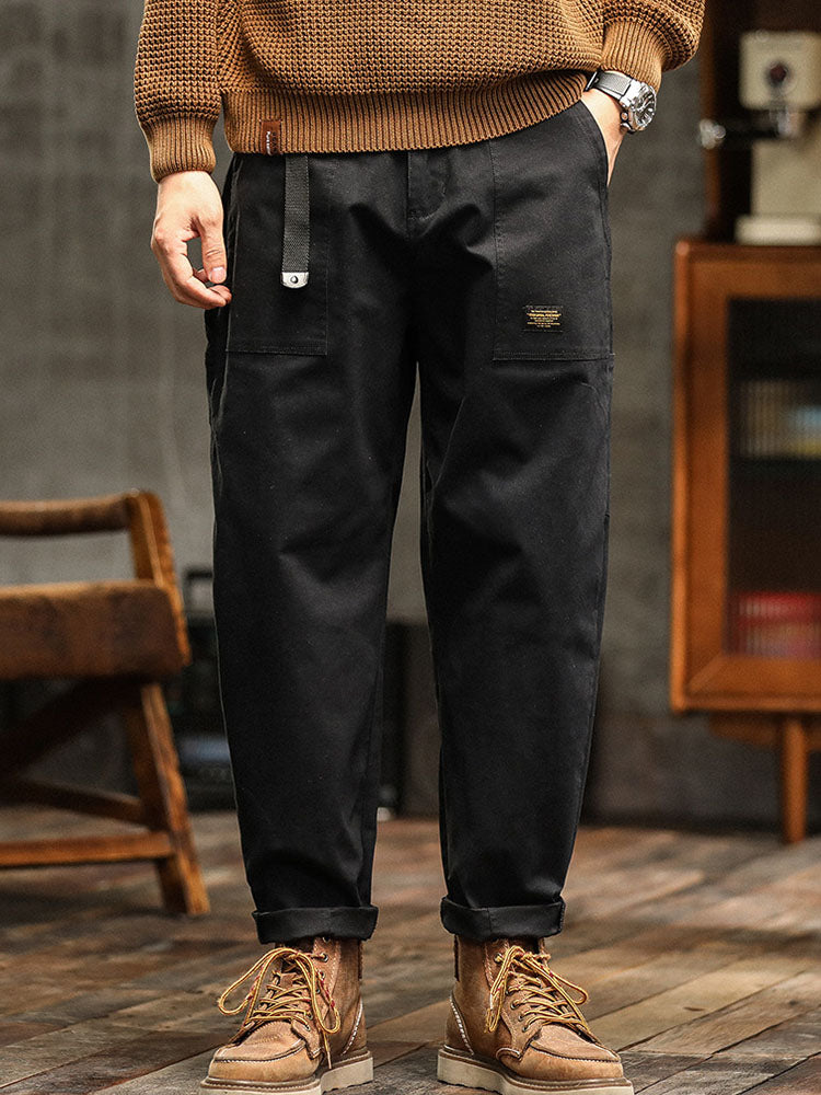 Men’s Cotton Stretch Utility Pants with Cargo Pockets