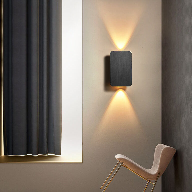 Nordic LED Wall Sconce – Modern Rectangular Glass Wall Light (2-Light)