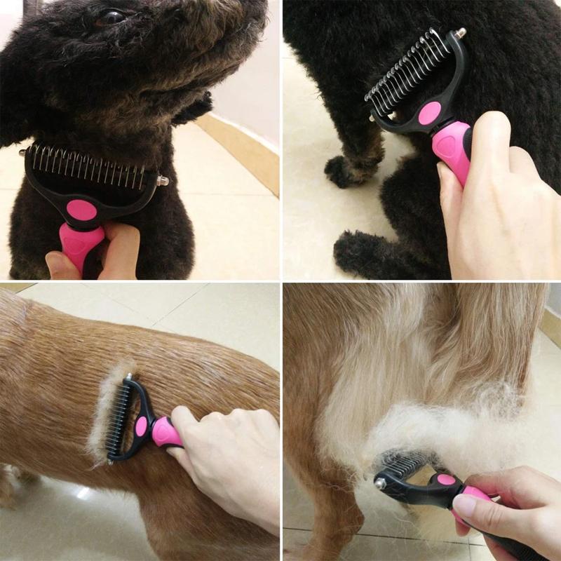 Professional Pet Undercoat Deshedding Tool - Safe Grooming Brush