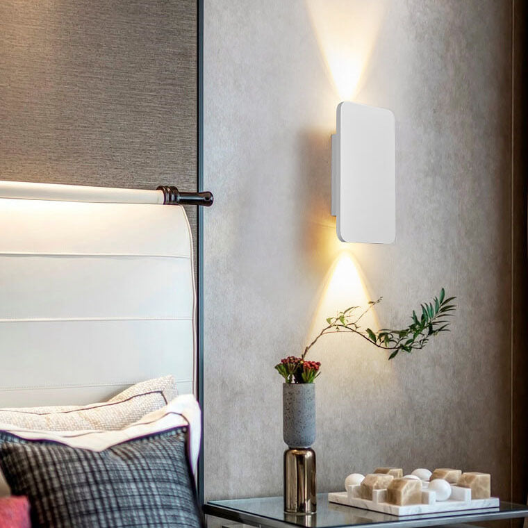 Nordic LED Wall Sconce – Modern Rectangular Glass Wall Light (2-Light)
