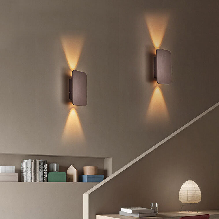 Nordic LED Wall Sconce – Modern Rectangular Glass Wall Light (2-Light)