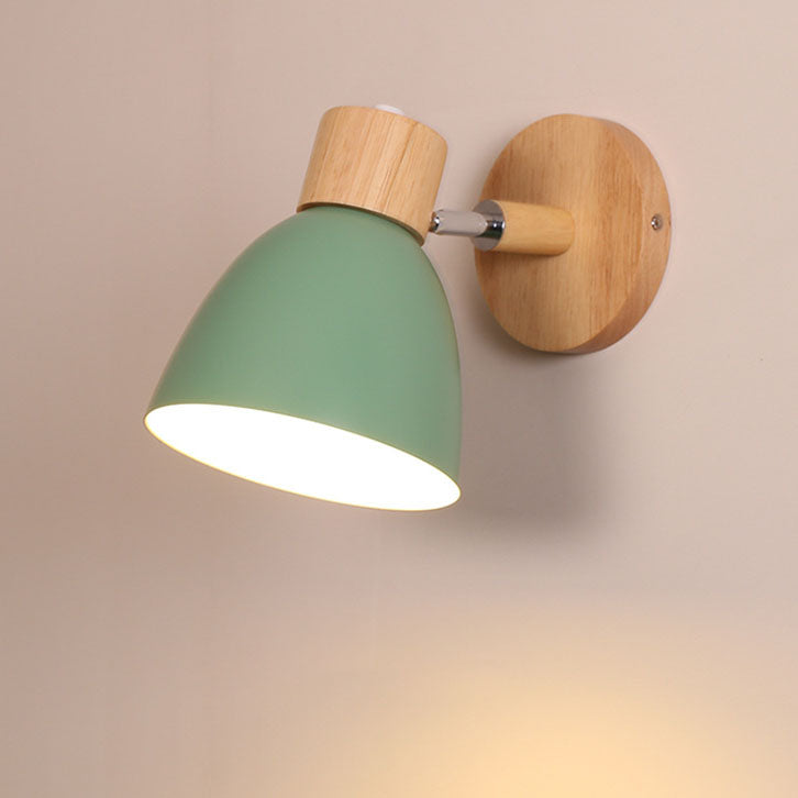 Wooden Cone Wall Sconce – Modern Minimalist LED Wall Light