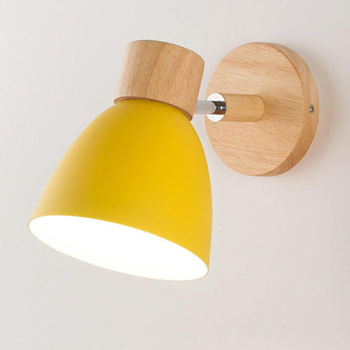 Wooden Cone Wall Sconce – Modern Minimalist LED Wall Light