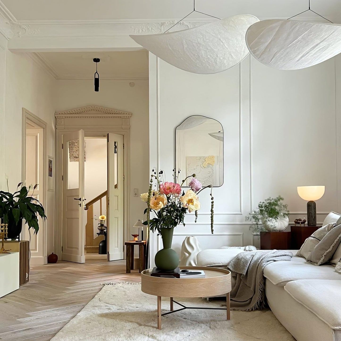 Modern Fabric LED Pendant Light