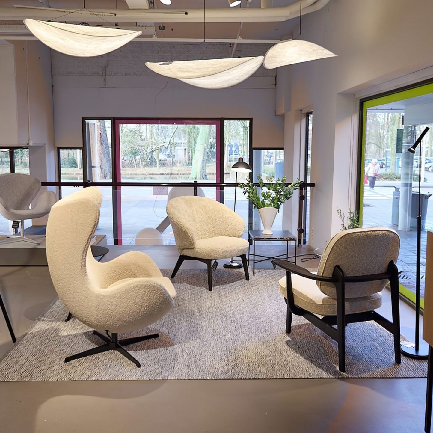 Modern Fabric LED Pendant Light