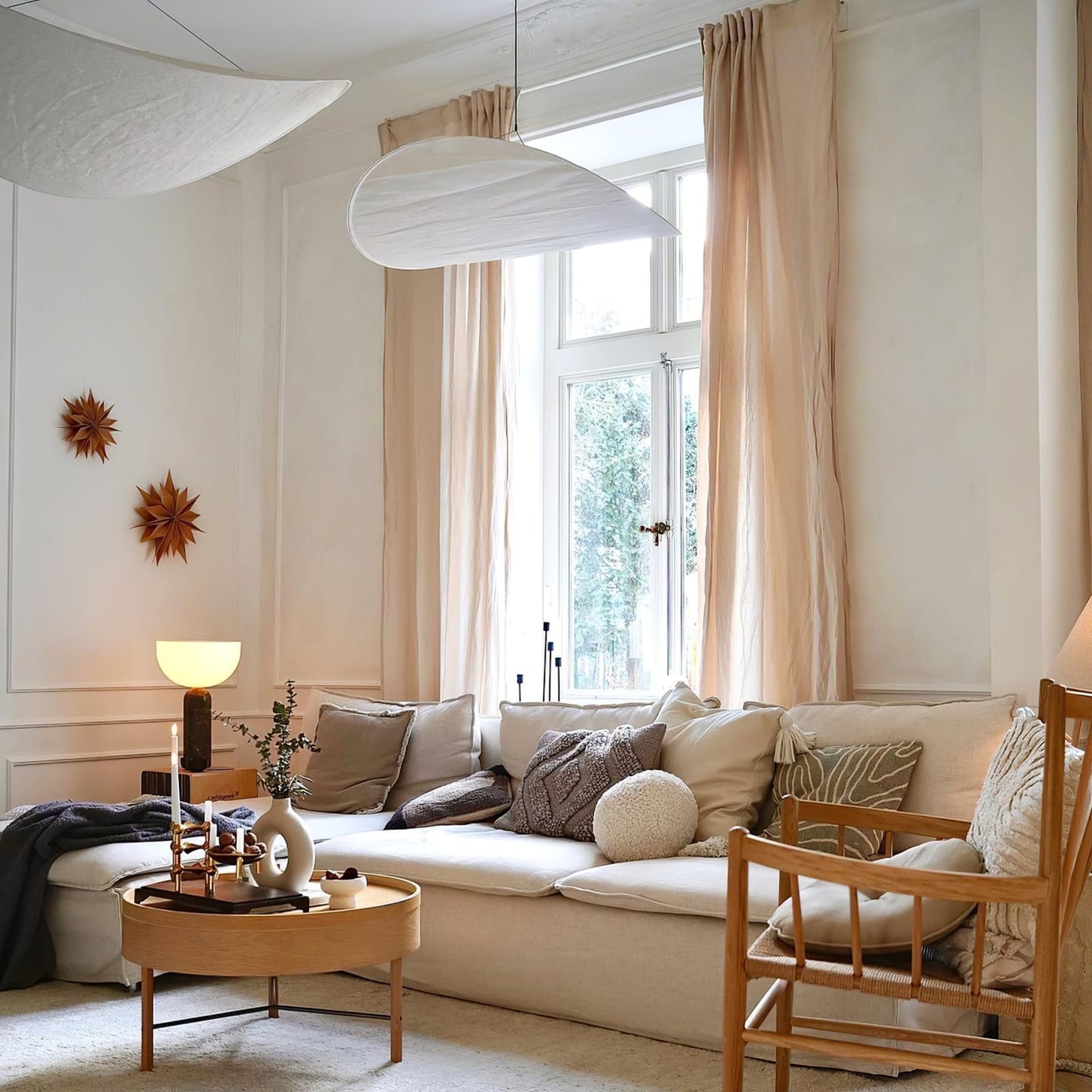Modern Fabric LED Pendant Light