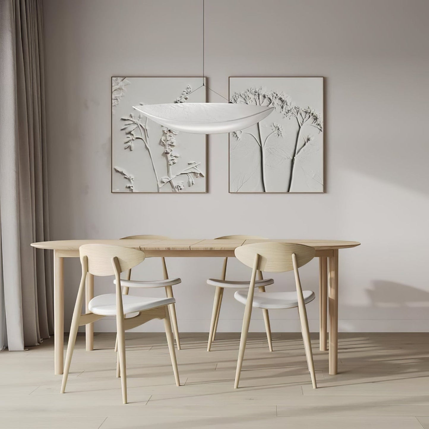 Modern Fabric LED Pendant Light