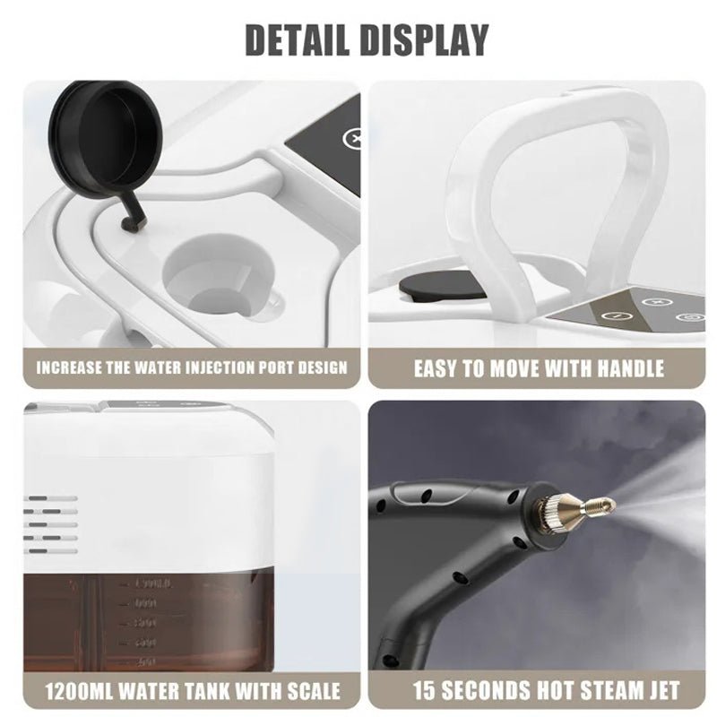 2500W High-Pressure Steam Cleaner with 4 Nozzles