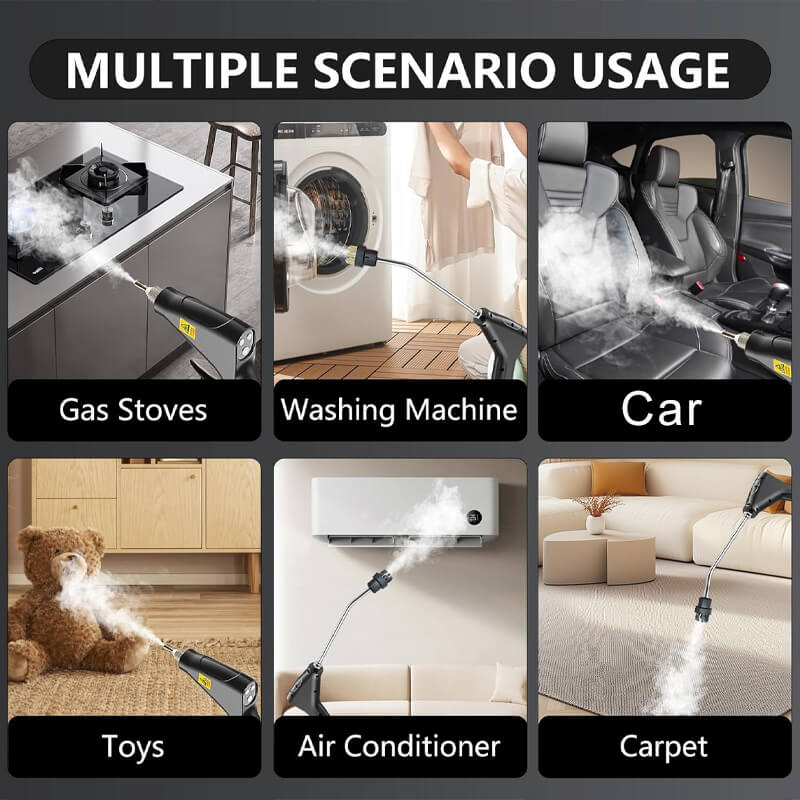 2500W High-Pressure Steam Cleaner with 4 Nozzles