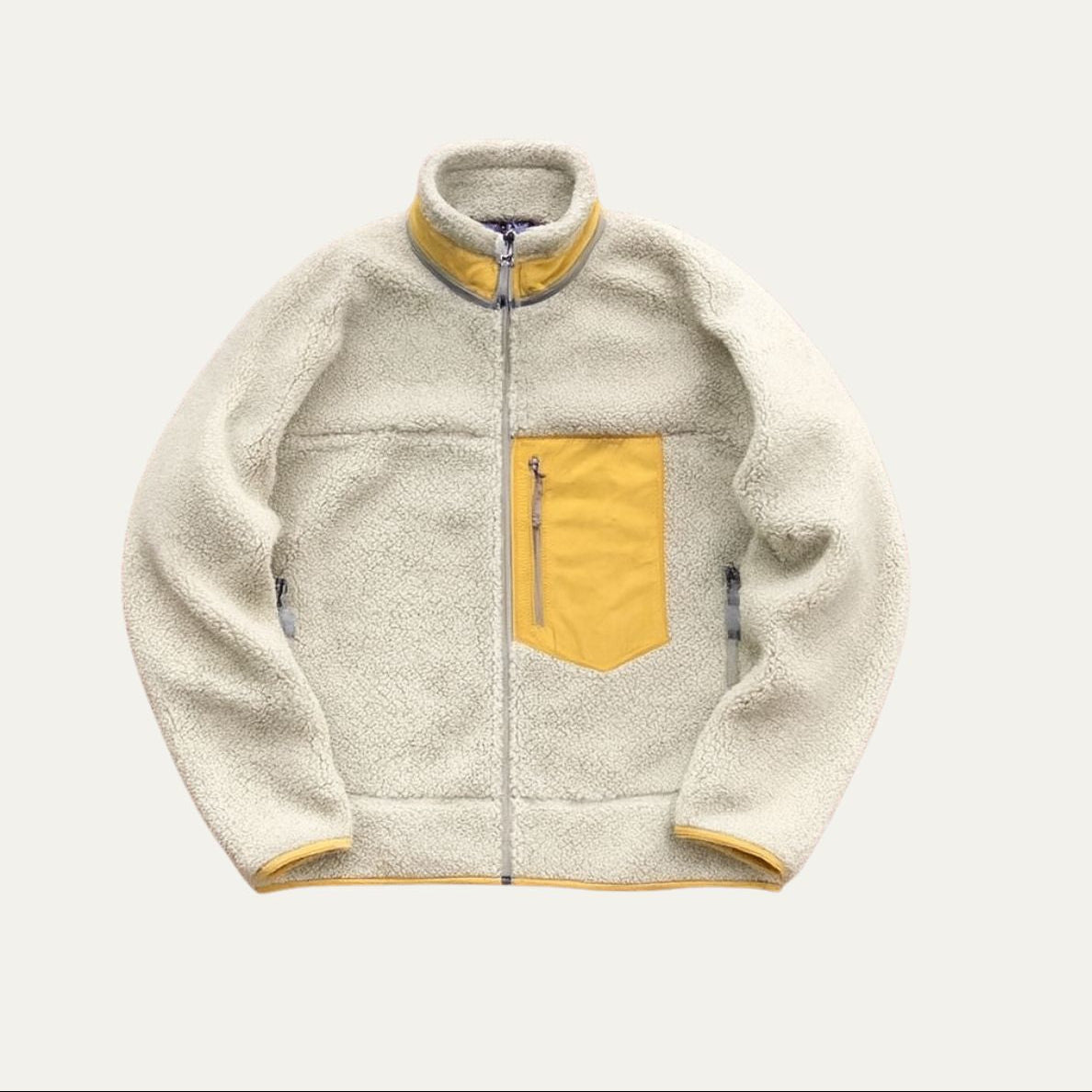 Men’s Teddy Fleece Lined Jacket with Zip and High Collar