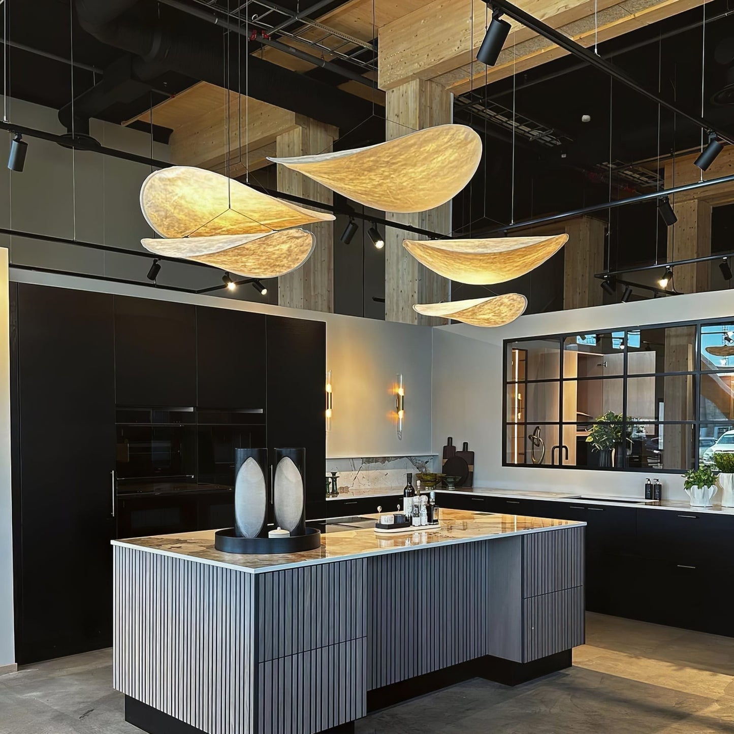 Modern Fabric LED Pendant Light