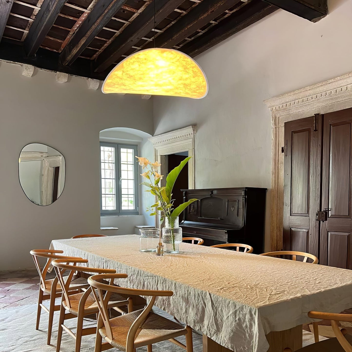 Modern Fabric LED Pendant Light