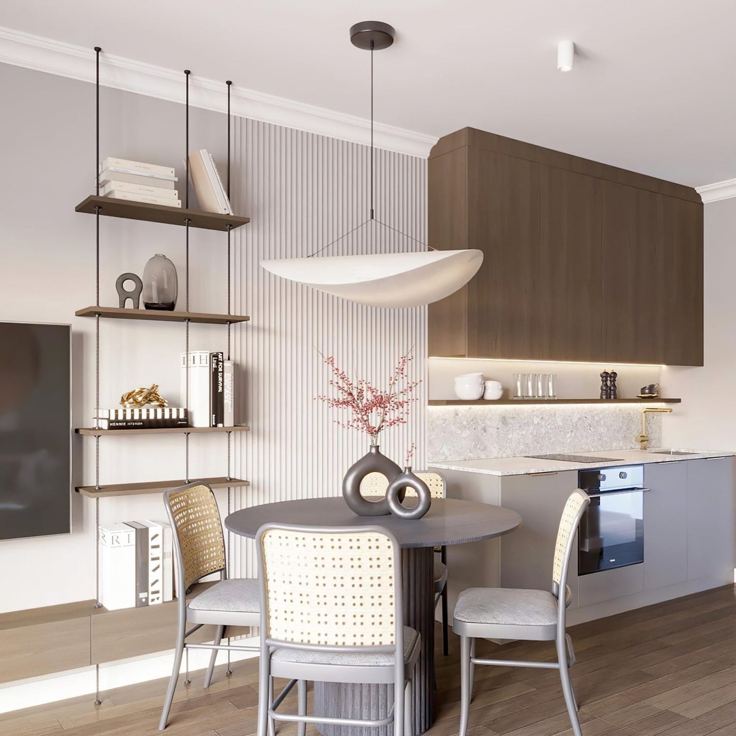 Modern Fabric LED Pendant Light