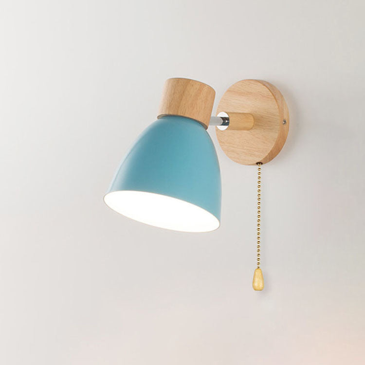 Wooden Cone Wall Sconce – Modern Minimalist LED Wall Light
