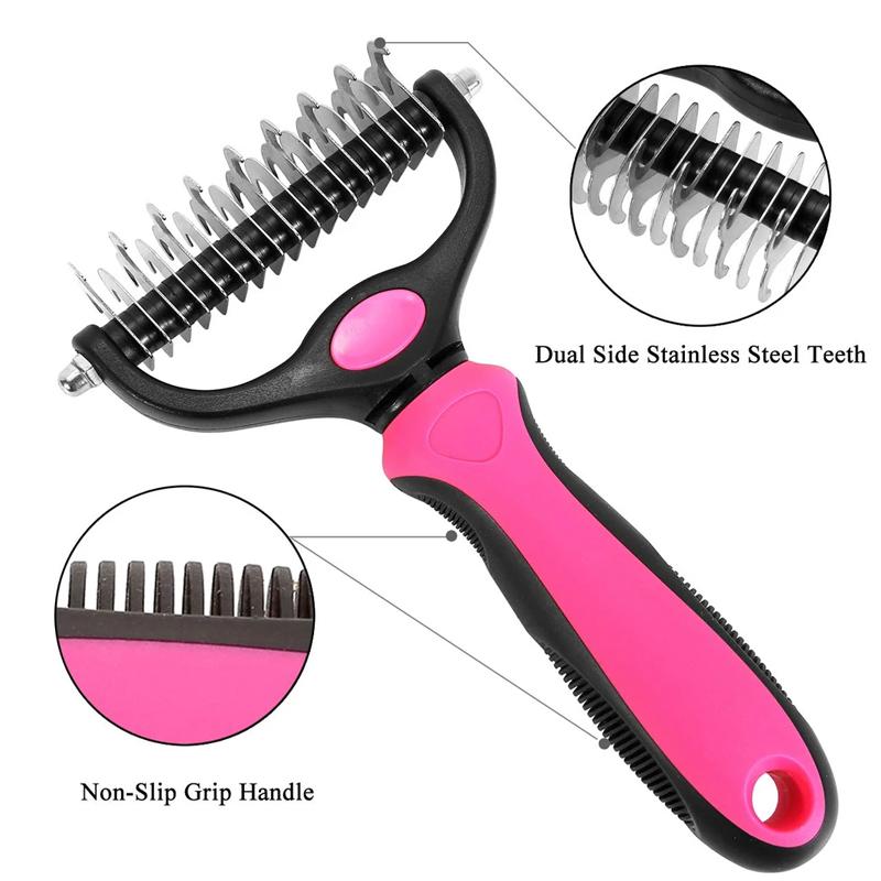 Professional Pet Undercoat Deshedding Tool - Safe Grooming Brush