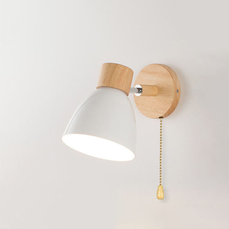 Wooden Cone Wall Sconce – Modern Minimalist LED Wall Light