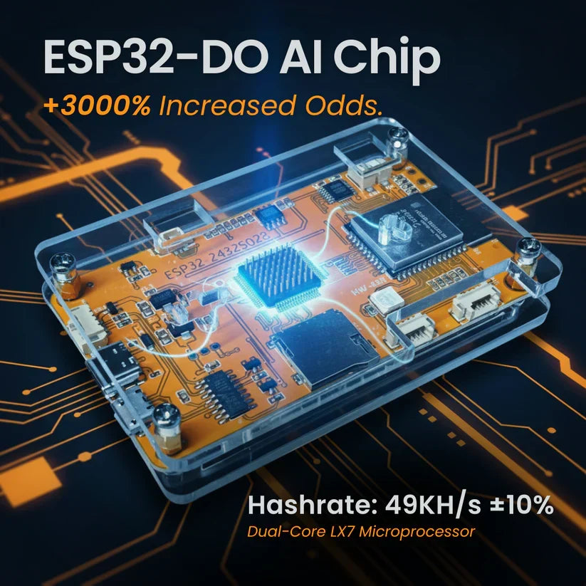 ESP32 Solo Miner - 2.8 Inch Display Crypto Node 960 KH/s