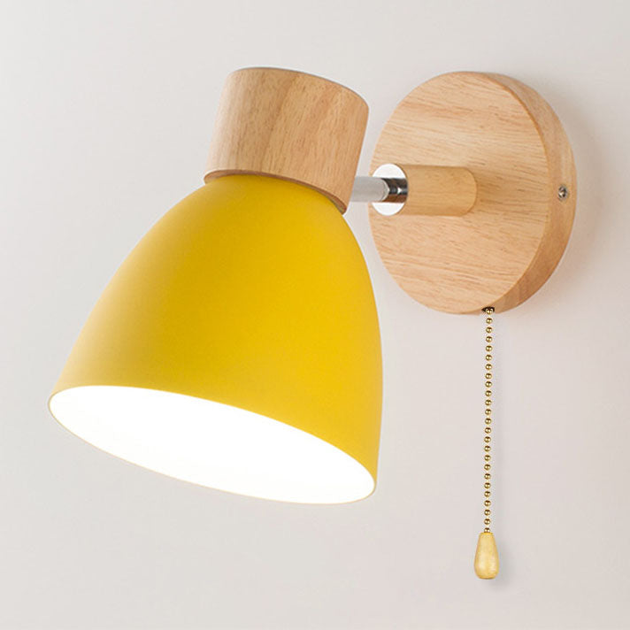 Wooden Cone Wall Sconce – Modern Minimalist LED Wall Light