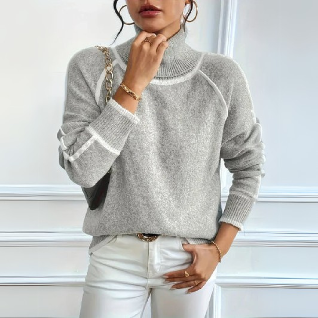Women’s High Collar Knit Sweater