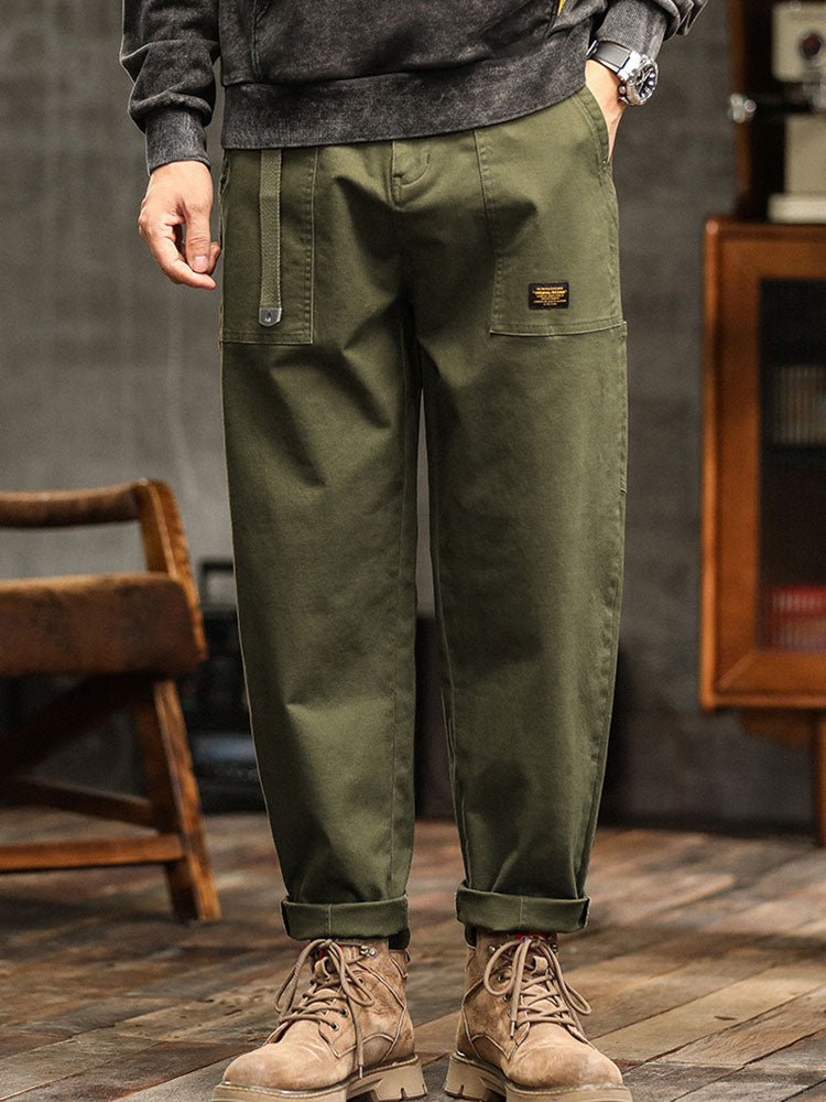 Men’s Cotton Stretch Utility Pants with Cargo Pockets