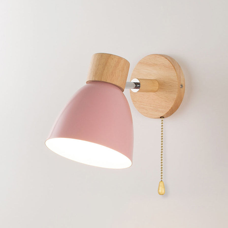 Wooden Cone Wall Sconce – Modern Minimalist LED Wall Light