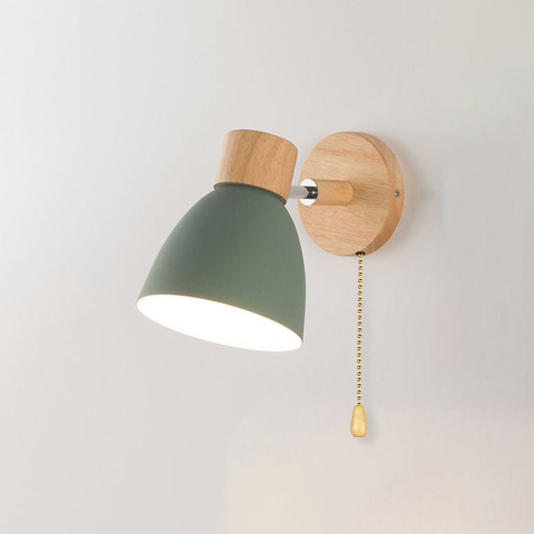 Wooden Cone Wall Sconce – Modern Minimalist LED Wall Light