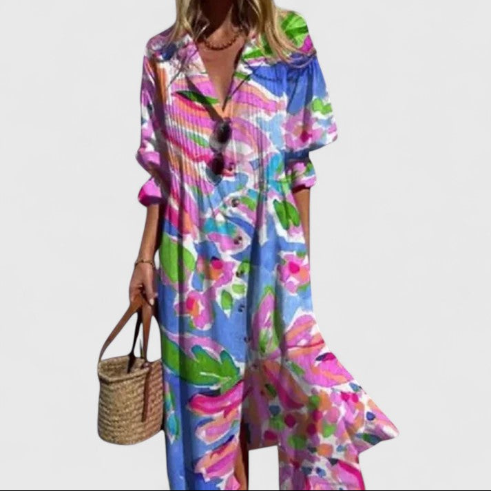 Women’s Boho Maxi Dress – Flowy Elegant Summer Style