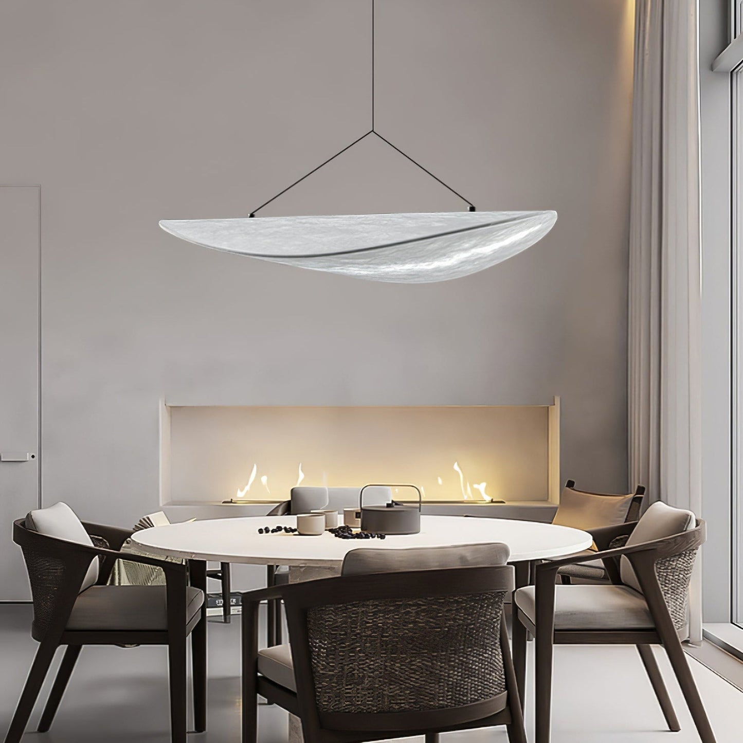 Modern Fabric LED Pendant Light