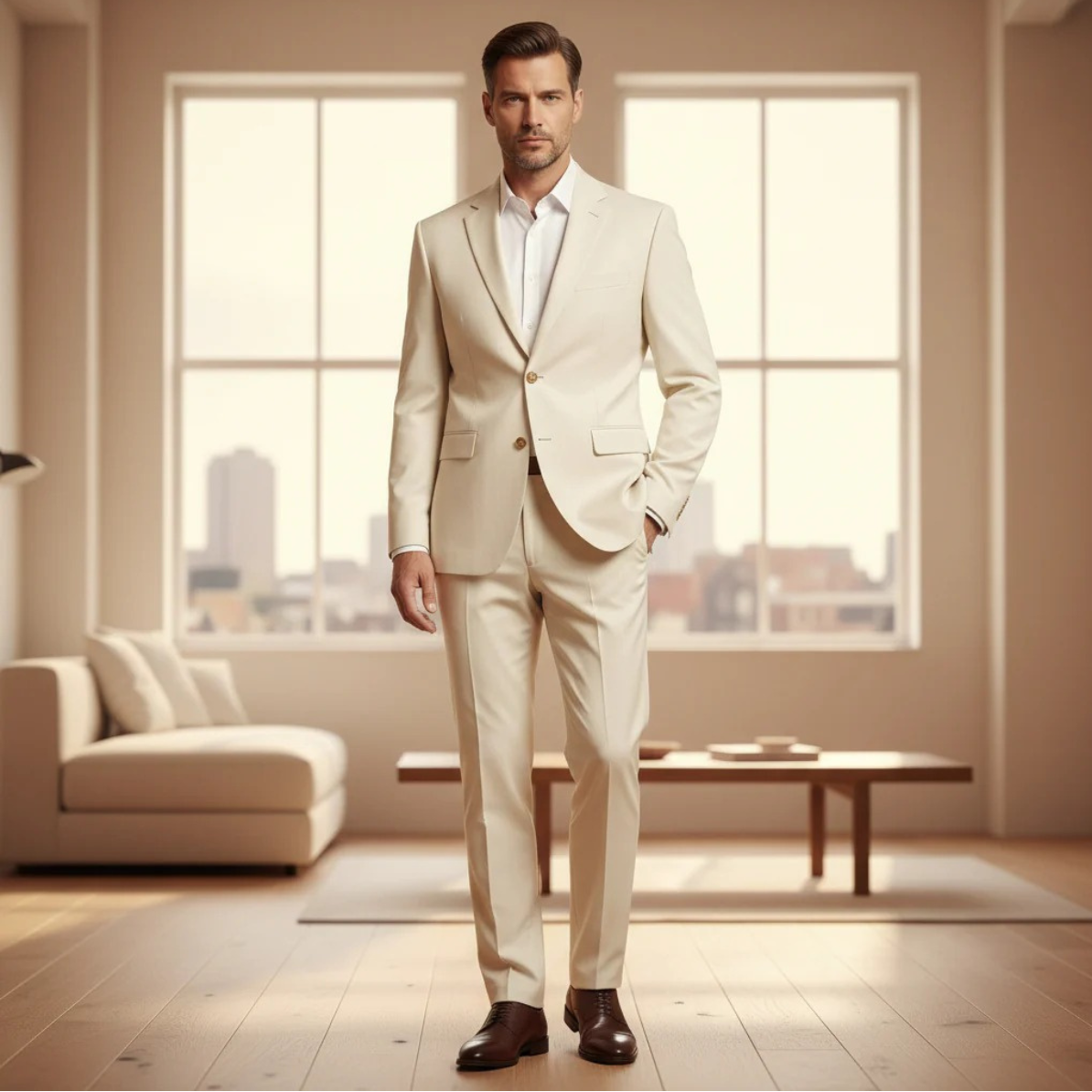 Men’s Slim Fit Suit Set – Modern Blazer & Tailored Pants