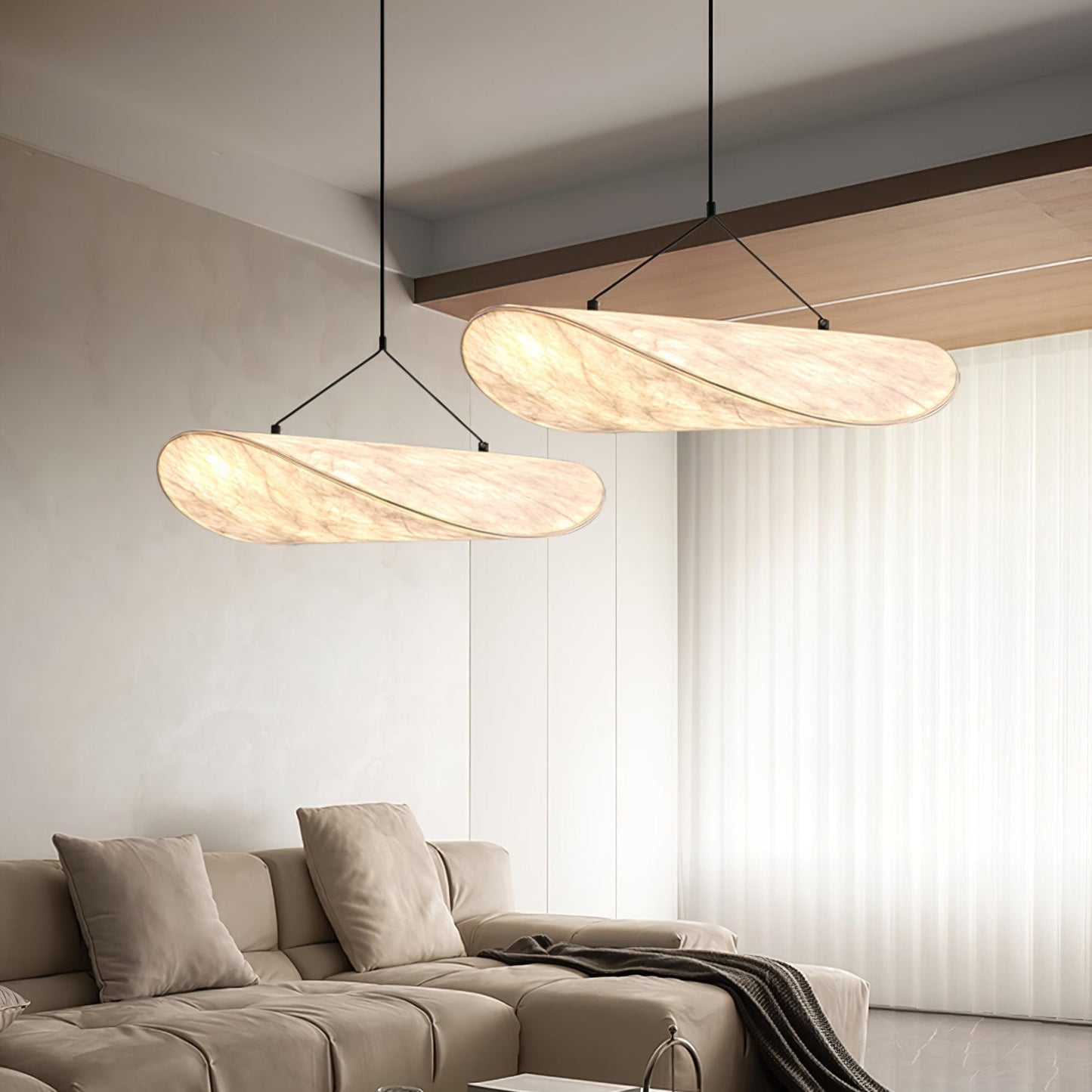 Modern Fabric LED Pendant Light