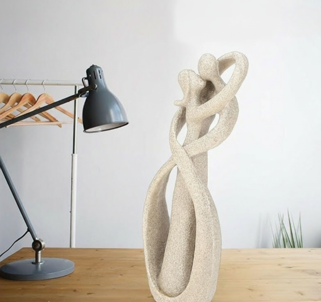 Abstract Couple Figurine - Modern Home Decor & Anniversary Gift