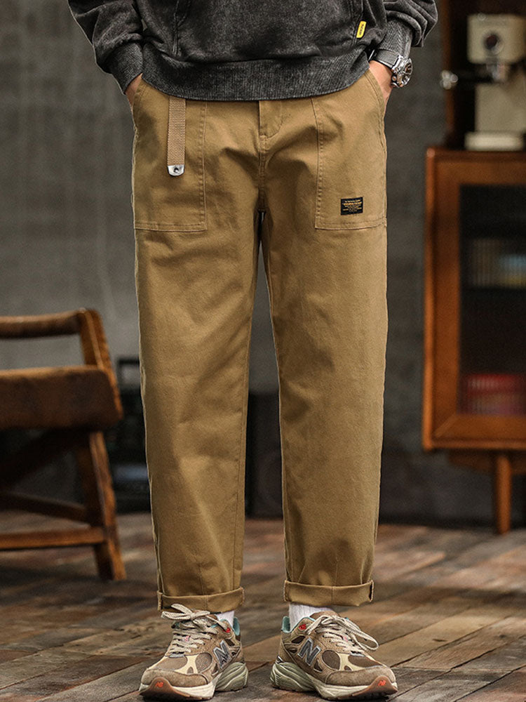 Men’s Cotton Stretch Utility Pants with Cargo Pockets