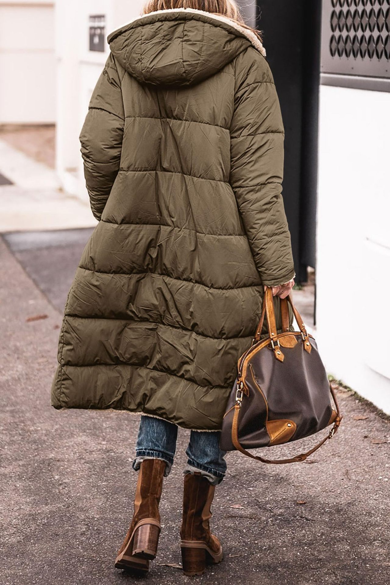 Women’s Reversible Sherpa Long Coat