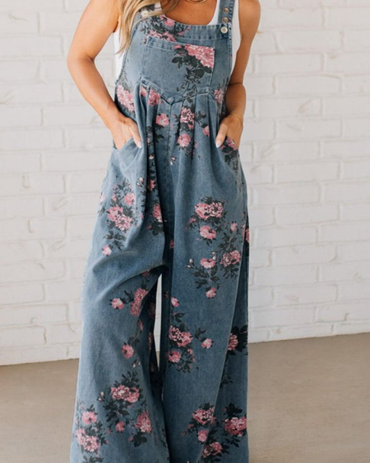 Rosie – Bloom Garden Floral Wide-Leg Jumpsuit