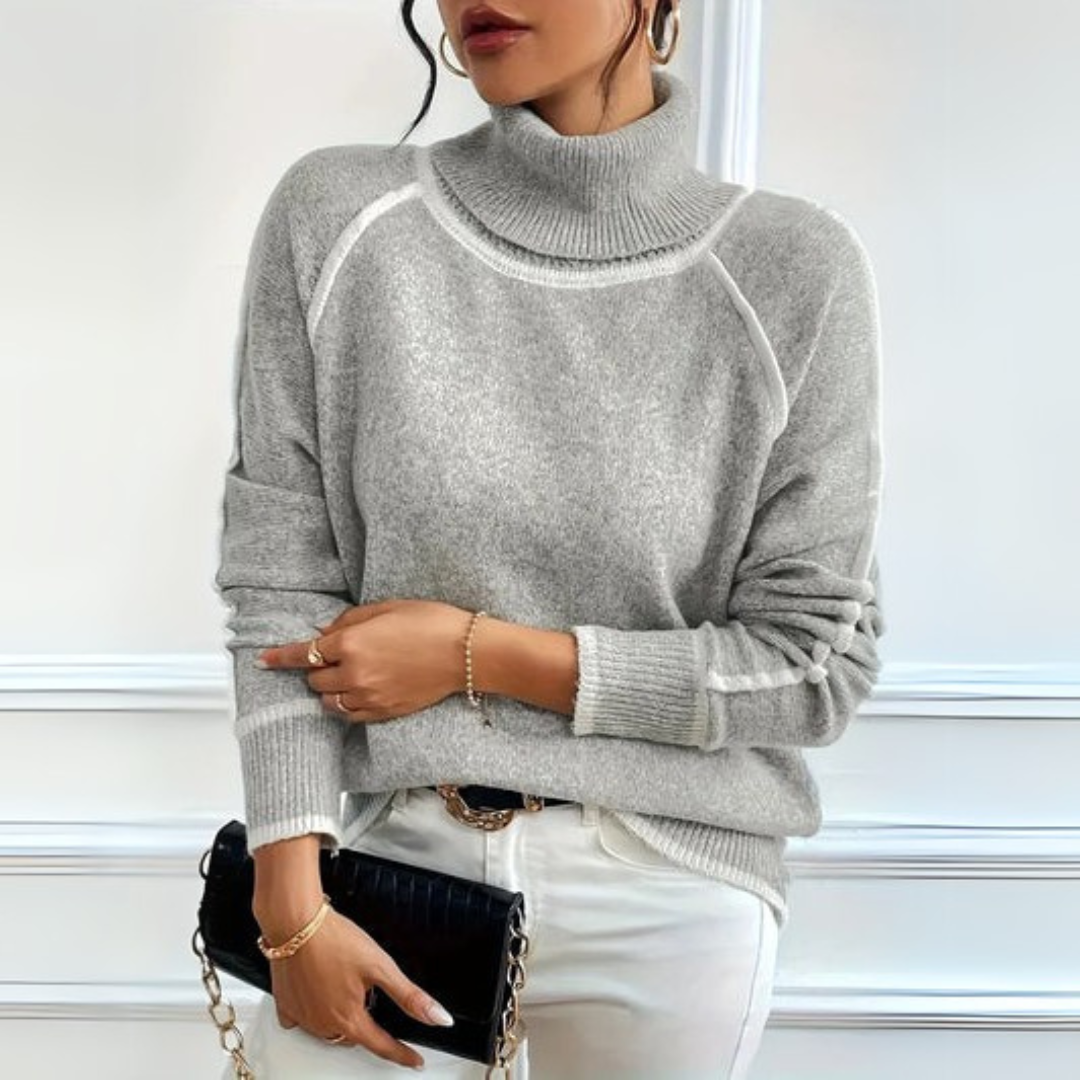 Women’s High Collar Knit Sweater