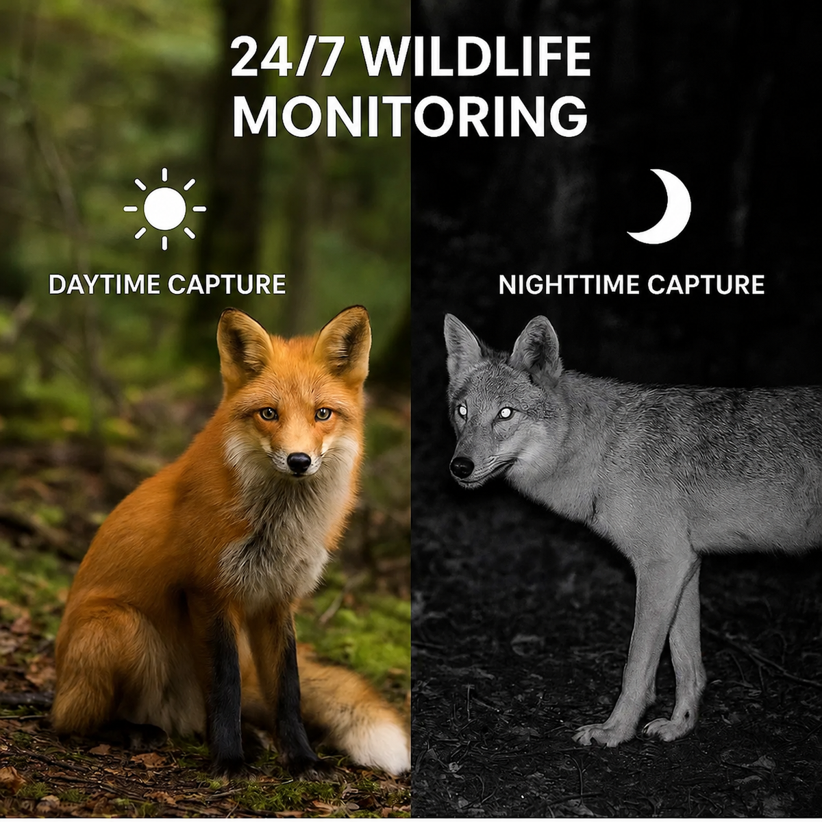 Outdoor Wildlife Trail Camera 1080p 16MP Night Vision IP66 Cam